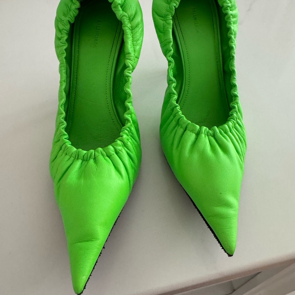 Balenciaga Bright Green Flats